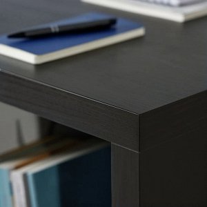 КАЛЛАКС, письменный стол, черно-коричневый, 111x39 см