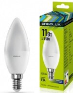 Лампа светодиодная Ergolux LED-C35-11W-E14-6K (Эл.лампа светодиодная Свеча 11Вт E14 6500K 172-265В)
