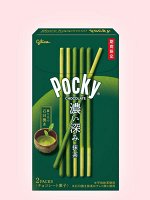 Палочки шоколадные Pocky Покки Зеленый чай Glico 69 гр Японские сладости
