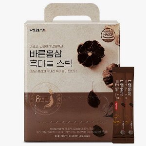 (Набор) Экстракт с корейским красным женьшенем и черным чесноком Jungwonsam Pure Red Ginseng Black Garlic Stick, 10гр *100шт