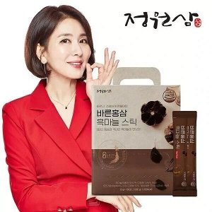 (Набор) Экстракт с корейским красным женьшенем и черным чесноком Jungwonsam Pure Red Ginseng Black Garlic Stick, 10гр *100шт