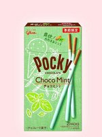 Палочки шоколадные Покки Мятная нежность Glico Pocky 76 гр Японские сладости