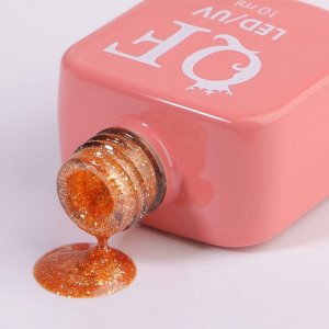 Гель лак для ногтей, жидкая фольга, трехфазный, 10 мл, LED/UV, золотистый (66)
