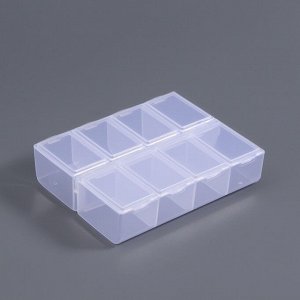 Органайзер для хранения мелочей, 8 ячеек, 11x9x2.8 см, МИКС