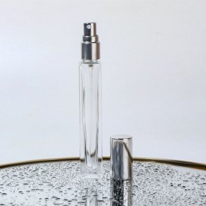 Флакон для парфюма, с распылителем, 10 мл, серебристый