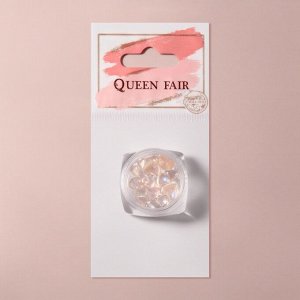 Фигурки для декора «Сердца», объёмные, с блёстками, полупрозрачные, розовые