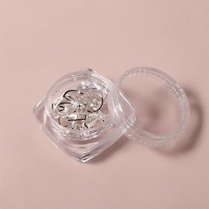 Фигурки для декора, объёмные, металлические, цвет серебристый