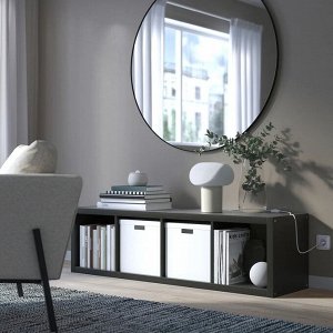 KALLAX, Стеллаж, черно-коричневый, 42х147 см