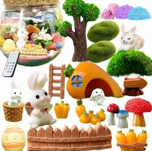 COSMOСOLLECTION_GIFTS Хит! Подарочный набор: Шар-аквариум с подсветкой &quot;Сделай сам - ландшафтный дизайн&quot; Rabbits