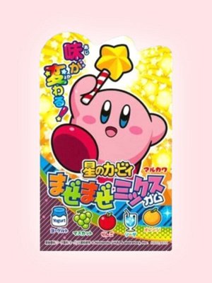 Жевательная резинка с меняющимися 5ю вкусами Marukawa Kirby Mix / Марукава Кирби 47 гр Японские сладости