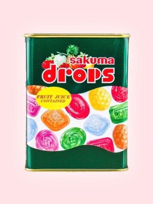 Леденцы с фруктовыми вкусами Sakuma Fruit Drops / "Сакума" в банке 80 гр Японские сладости