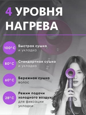 Фен для волос super hair dryer профессиональный с магнитными насадками