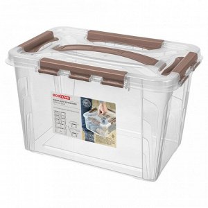 Контейнер для хранения 6,65л 290*190*180мм [GRAND BOX] КОРИЧНЕВЫЙ