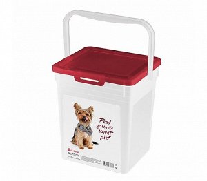 Контейнер для корма для животных 8,0л [LUCKY PET] собаки БОРДОВЫЙ, 14