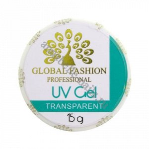 Global Fashion, Однофазный УФ-гель, Прозрачный, 15г