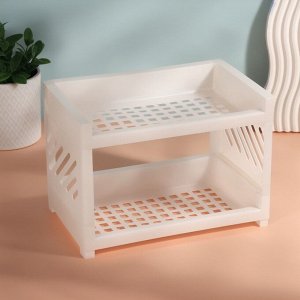 Органайзер для хранения, 2 секции, 24.2x15x16.7 см, белый