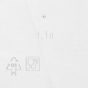 Контейнер для сыпучих продуктов «Степ», 1.1 л, 16*10*9.5 см, пластик, крышка белая