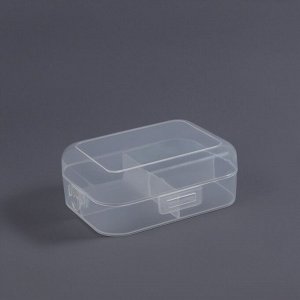 Органайзер для хранения мелочей, 4 секции, 12x9x4.5 см, прозрачный