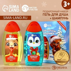 Подарочный набор детский «Лучшему мальчику», пена для ванны и шампунь для волос, 2x250 мл, Чистое счастье