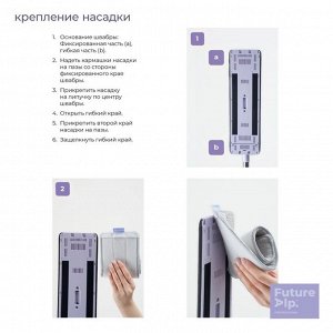 Швабра с отжимом и ведром Future Alp 4 clean system, высота швабры 140 см, 3 профессиональные насадки