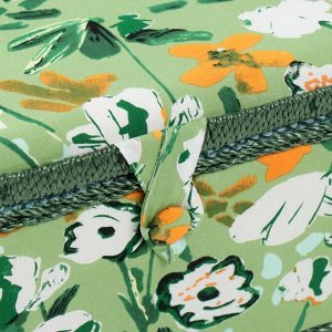 Шкатулка для рукоделия и шитья «Летние цветы на зелёном», хранение ниток, иголок, мелочи, 19х26х14,5 см