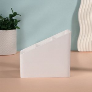 Органайзер для хранения «WHITE», 3 секции, 14.5x9x13 см, белый
