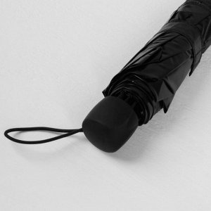 Зонт механический «Цветочный орнамент», прорезиненная ручка, 3 сложения, 8 спиц, R = 55 см, цвет мятный/чёрный
