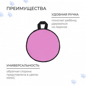 Ледянка эконом Snow Cat, d=30 см, толщина 1 см, цвет МИКС