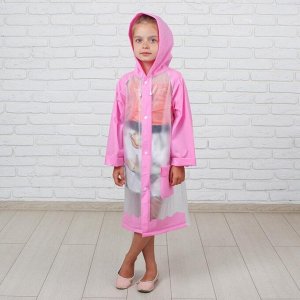 Дождевик детский «Гуляем под дождём», розовый, L