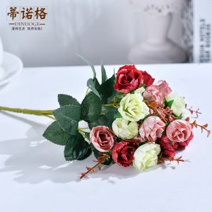 Цветок Прекрасный искусственный букет роз.30*3см
