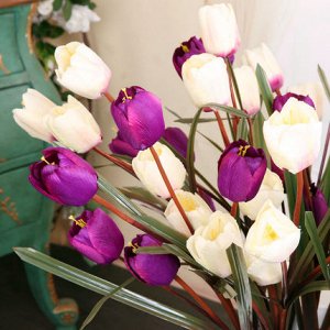 Цветок Букет нежных тюльпанов.Высота 91см