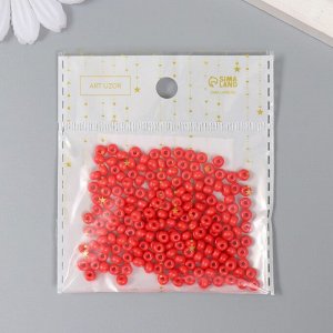 Бисер стекло 6/0 "Кораллово-красный" 15 гр