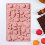 Форма для мармелада &quot;Домашние питомцы&quot; 34 ячейки, 19,5х12,5х1см, цв.микс