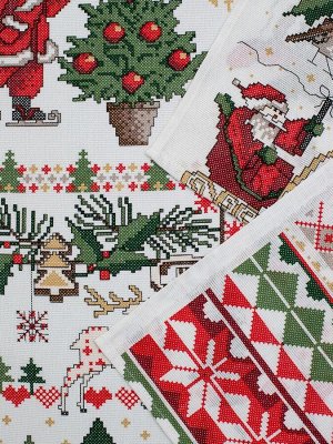 Комплект полотенец 48*60 см, 3 шт., рогожка (Новогоднее чудо)