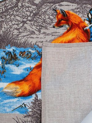 Комплект полотенец 48*60 см, 3 шт., рогожка (Лисы)