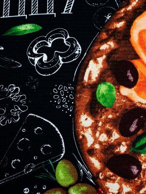 Комплект вафельных полотенец 48*60 см, 3 штуки (Пицца)