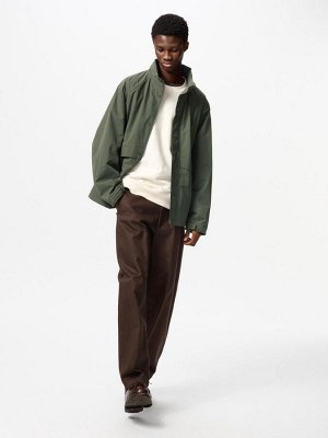 UNIQLO - легкая унисекс ветровка с воротником-капюшоном - 03 GRAY