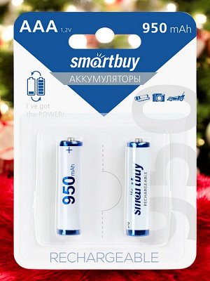 Аккумуляторные батарейки ААА (LR03), мизинчиковые, 950 mAh (упаковка 2 шт.)  NiMh,  (SBBR-3A02BL950)