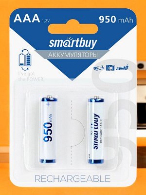 Аккумуляторные батарейки ААА (LR03), мизинчиковые, 950 mAh (упаковка 2 шт.)  NiMh,  (SBBR-3A02BL950)
