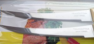 Набор ножей для томатов 2 штуки 12,5 см цвет Синий с белым