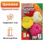 Семена цветов Цинния &quot;Лилипут&quot; смесь, 0,3 г