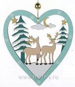 Декоративная подвеска &quot;Сердце&quot;, 10 см, 1 шт