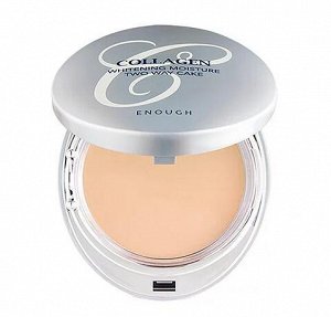 Осветляющая пудра со сменным блоком Enough Collagen Whitening Moisture Two Way Cake SPF30 PA+++ (№13 - Светлый беж), 13г+13г