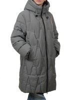 2411 GRAY Пальто зимнее женское (200 гр. холлофайбер)