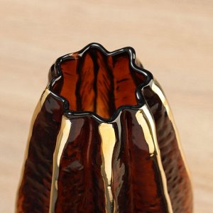 Ваза «Мэриэль», d=6 см, 29.5x13.5 см, стекло, коричневая