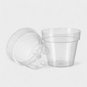 Кашпо для цветов со вставкой Plast-Avenue «Порто», 2.4 л, пластик, прозрачное