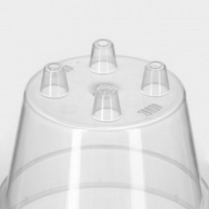 Кашпо для цветов со вставкой Plast-Avenue «Порто», 2.4 л, пластик, прозрачное