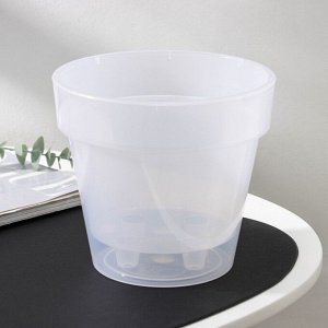 Кашпо для цветов со вставкой Plast-Avenue «Порто», 2.4 л, пластик, прозрачное