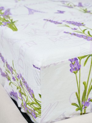 Простыня Бязь на резинке ЛАВАНДА 160*200*25