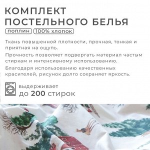 Постельное бельё "Этель" Winter ranch дуэт 143х215 см 2 шт,220х240 см,70х70 см 2 шт,поплин 125 г/м2